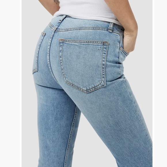 rag & bone Casey Raw Hem High Waist Ankle Flare Jeans Size 26 - Picture 5 of 14